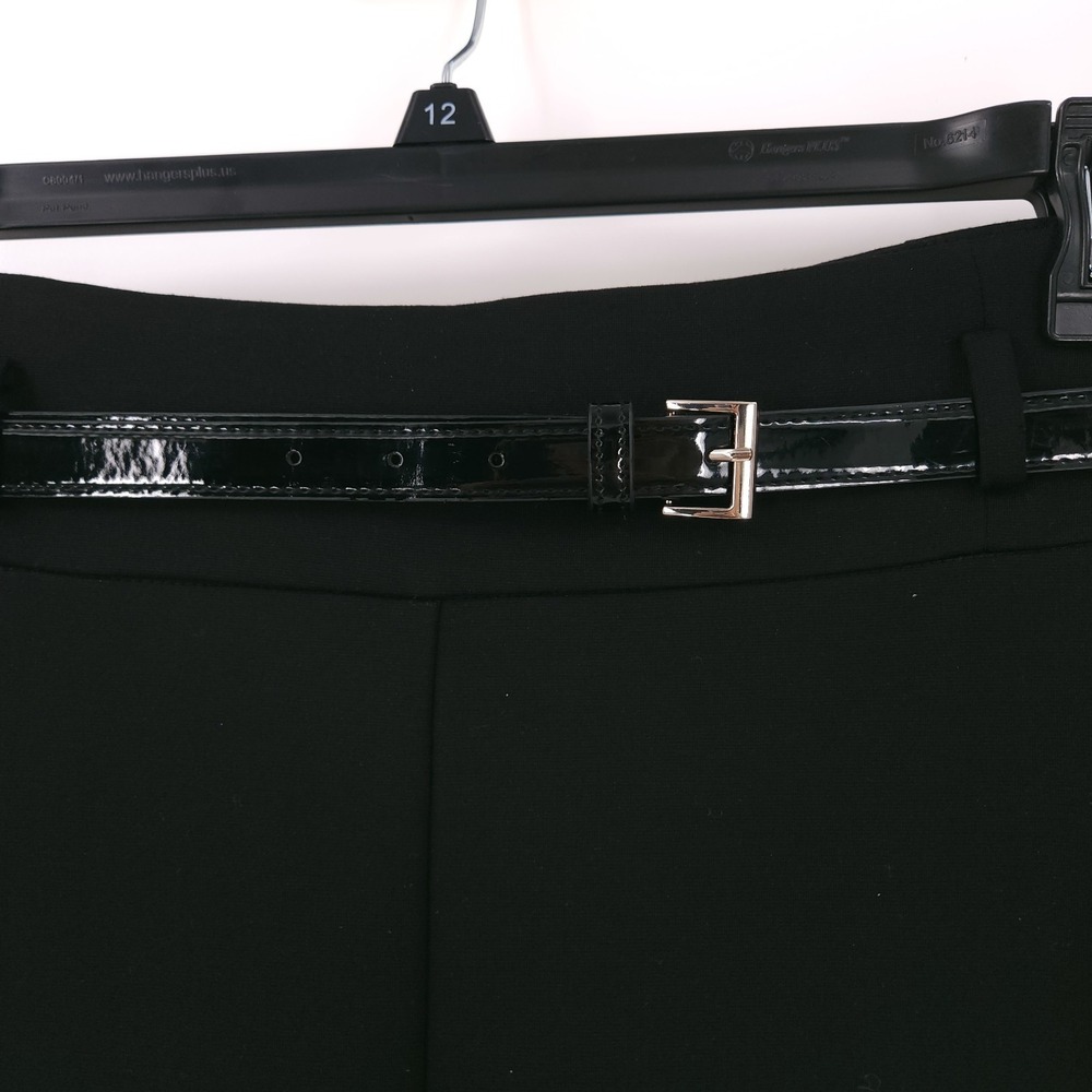 Kasper High Rise Pull On Boot Leg Dress Pant with Belt Black Womens XL NWT - Picture 3 of 11